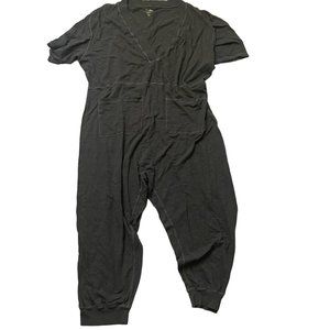 Natural Life Women's Short Sleeve V Neck Jumpsuit Two Pockets Size Large